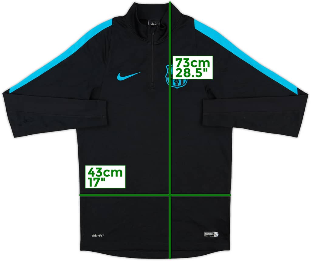 2015-16 Barcelona Nike 1/4 Zip Drill Top - 5/10 - (S)