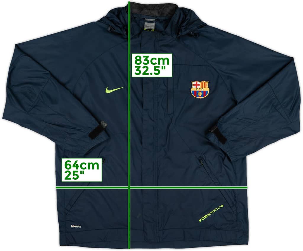 2007-08 Barcelona Nike Hooded Rain Jacket - 6/10 - (L)