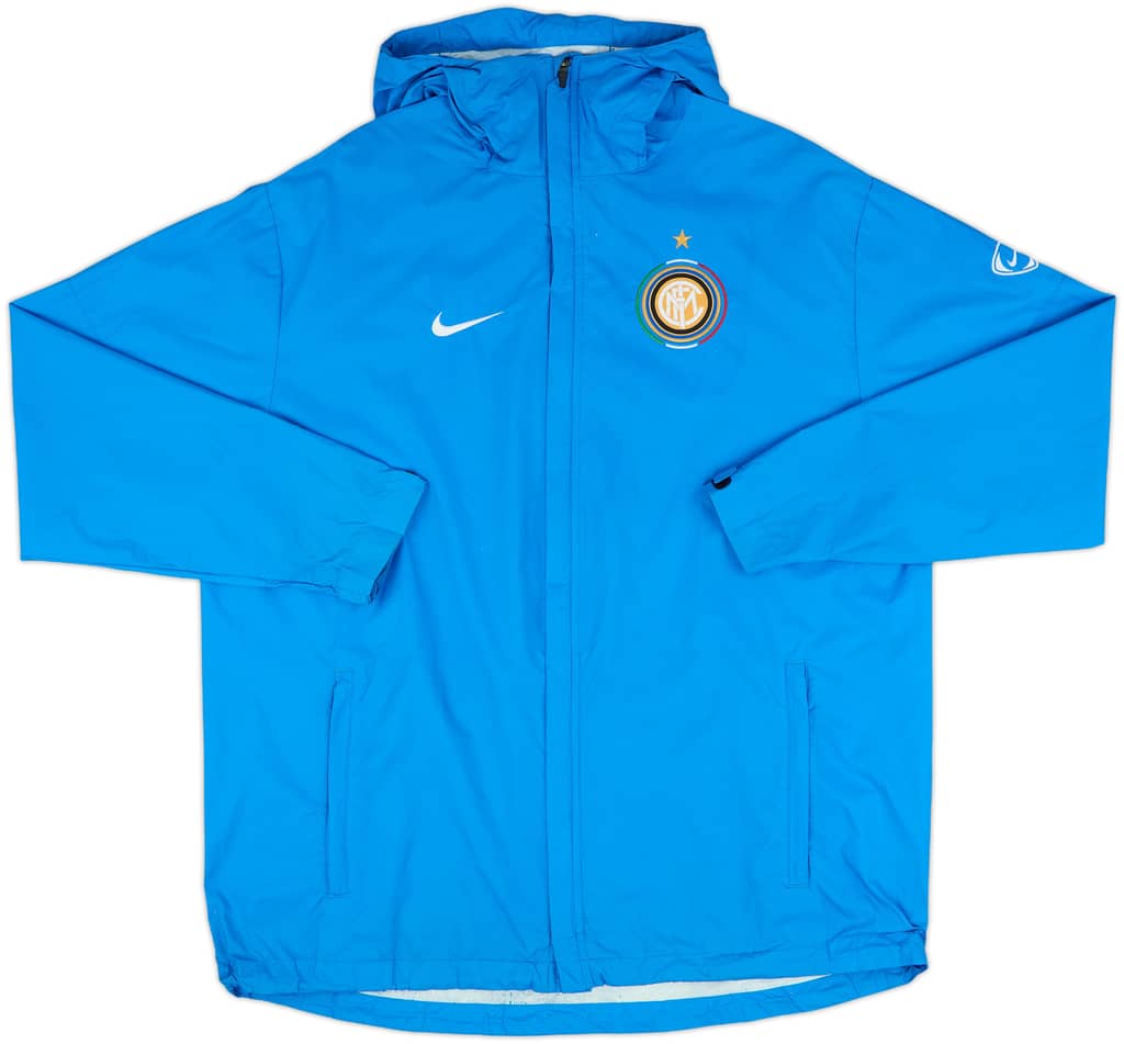 2009-10 Inter Milan Nike Hooded Rain Jacket - 7/10 - (L)