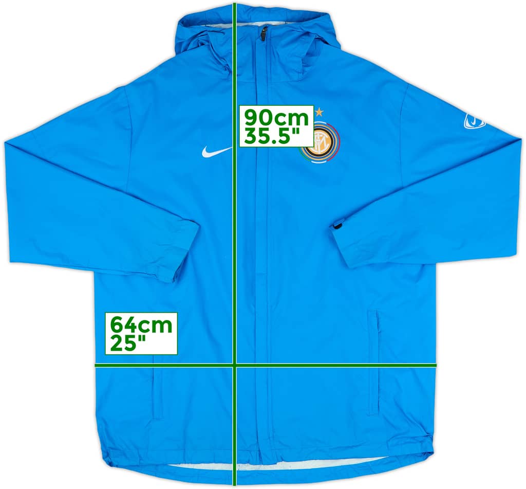 2009-10 Inter Milan Nike Hooded Rain Jacket - 7/10 - (L)