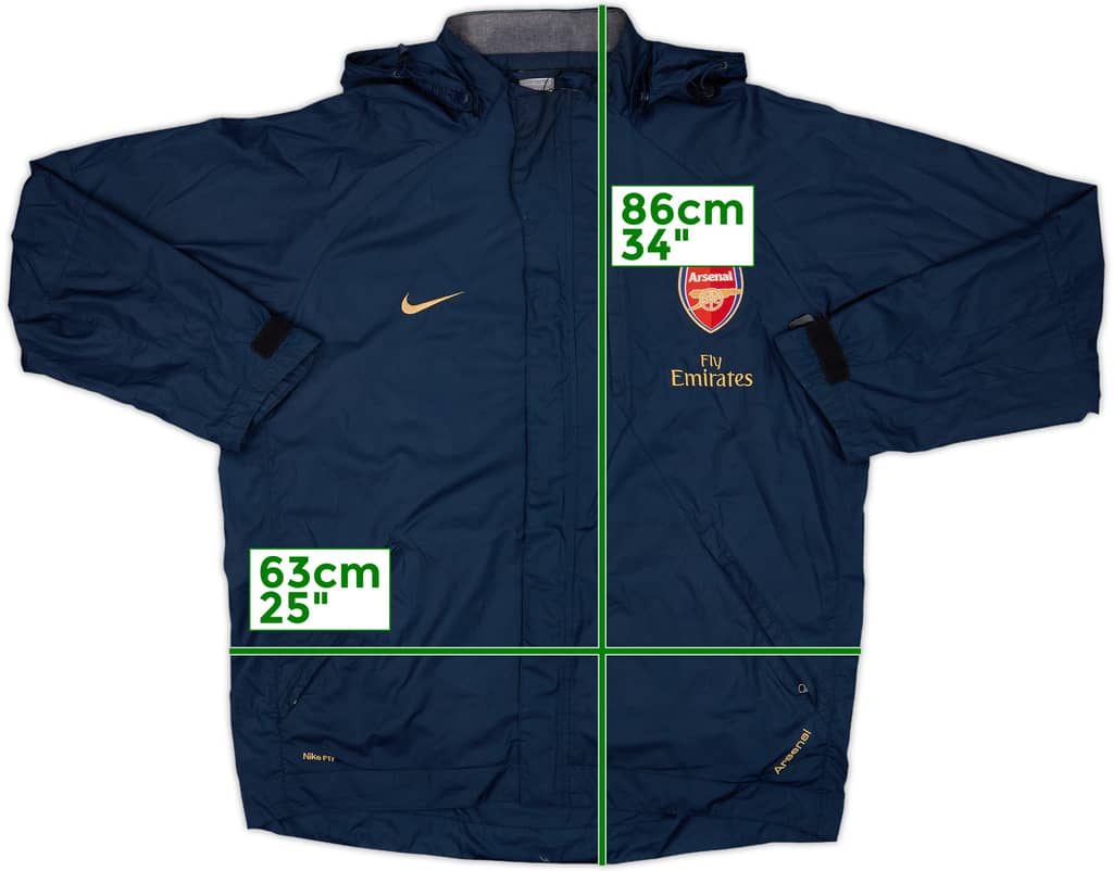 2007-08 Arsenal Hooded Rain Jacket - 9/10 - (L)