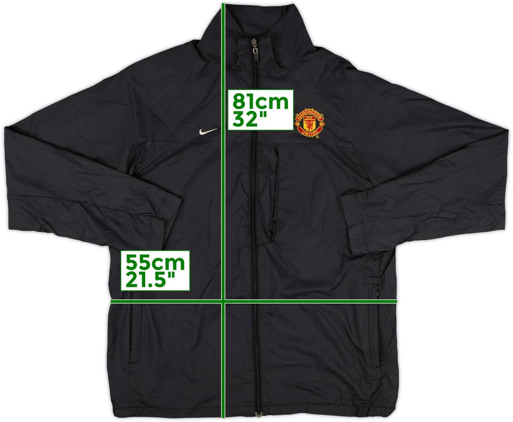 2010-11 Manchester United Nike Hooded Rain Jacket - 7/10 - (XL)