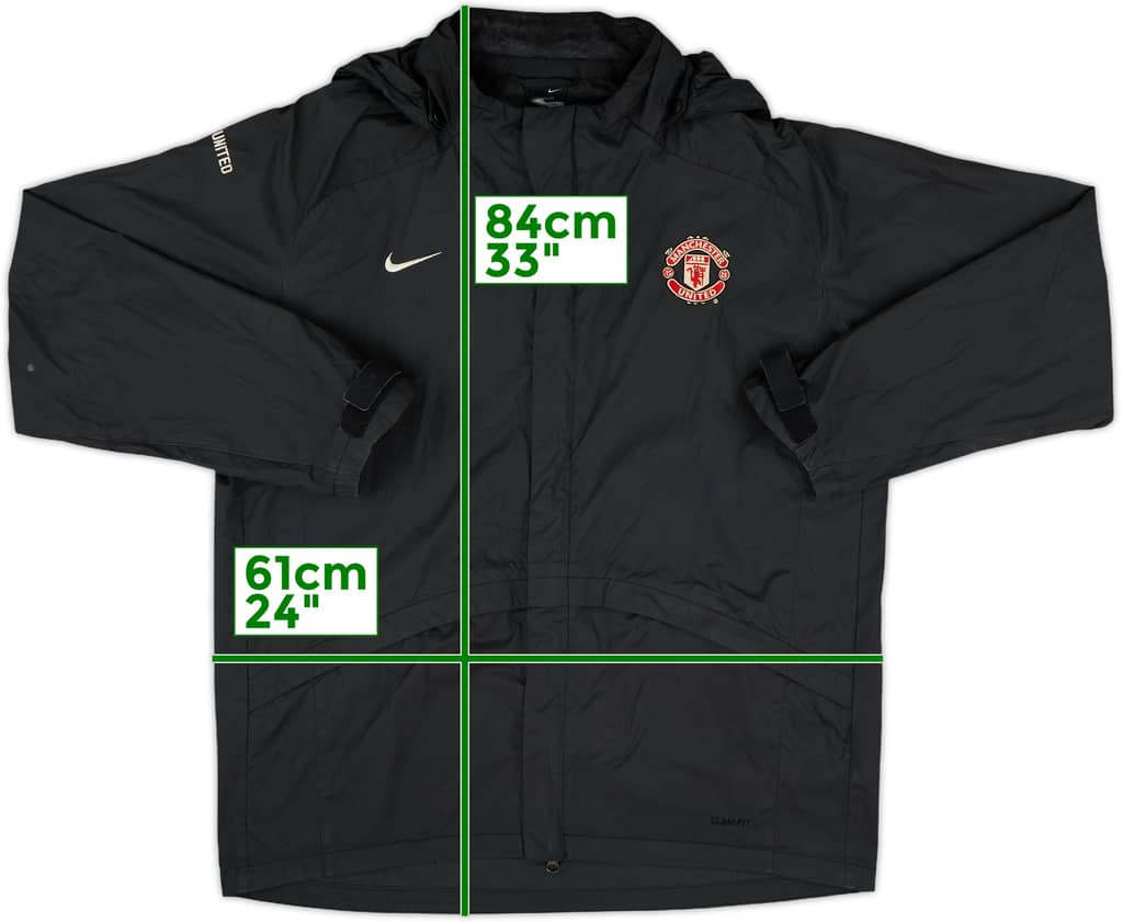 2006-08 Manchester United Nike Hooded Rain Jacket - 8/10 - (M)