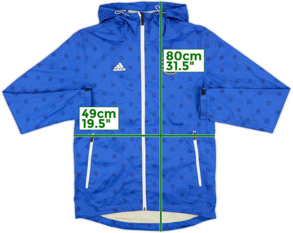 2012-13 Chelsea adidas Hooded Track Jacket - 8/10 - (S)