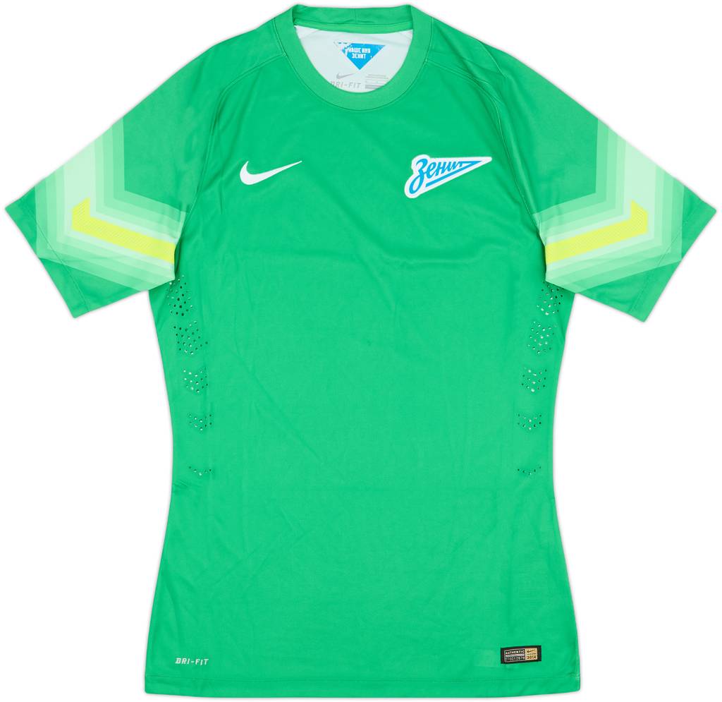 2014-15 Zenit St. Petersburg Player Issue GK S/S Shirt - 7/10 - (M)