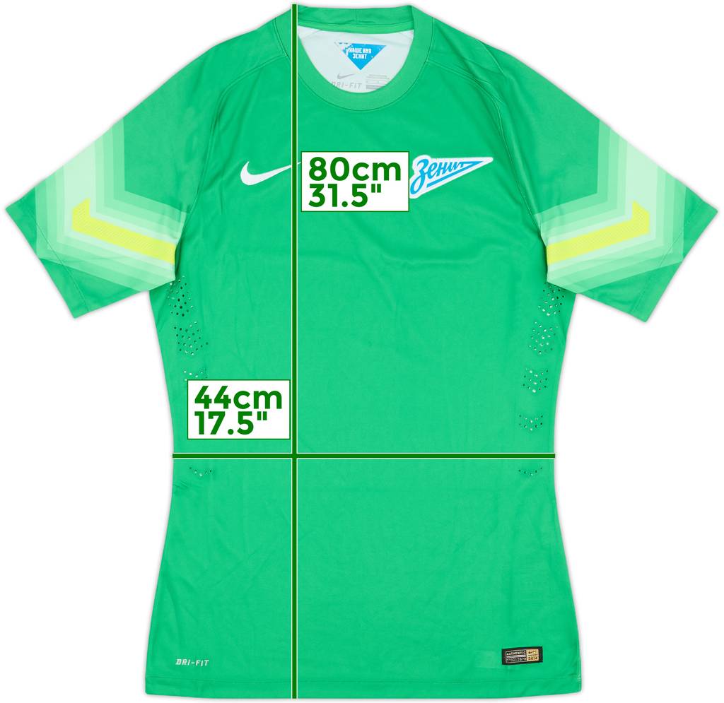 2014-15 Zenit St. Petersburg Player Issue GK S/S Shirt - 7/10 - (M)