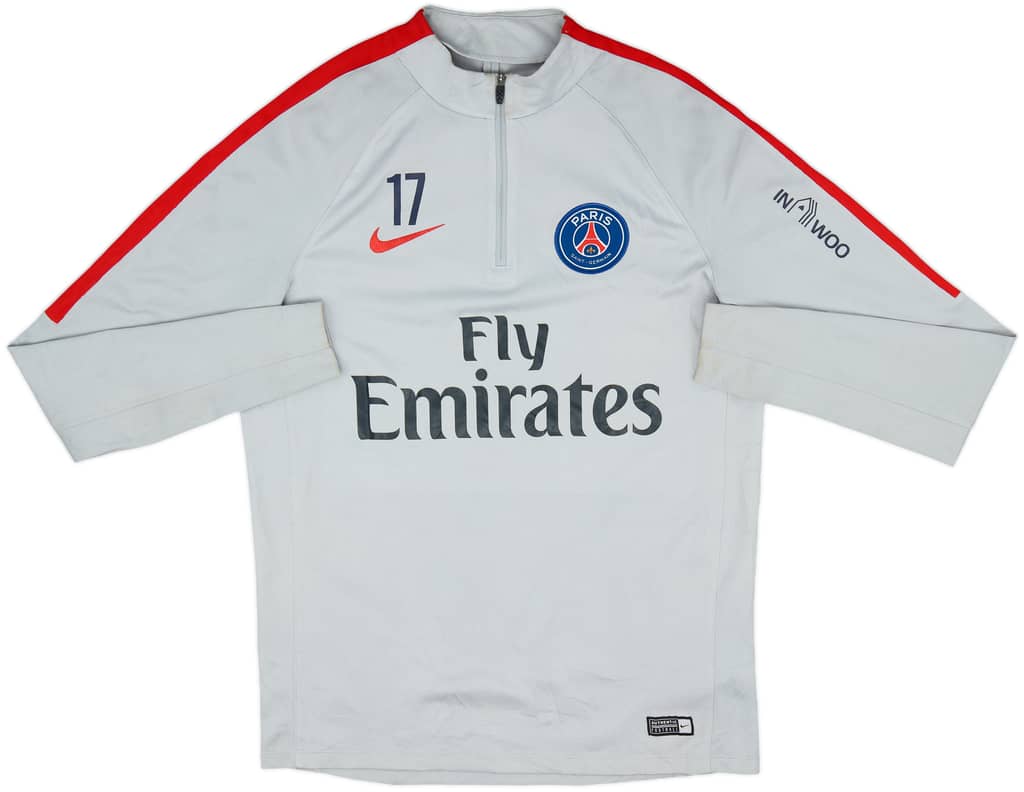 2017-18 Paris Saint-Germain Player Issue Nike 1/4 Zip Drill Top #17 - 6/10 - (M)