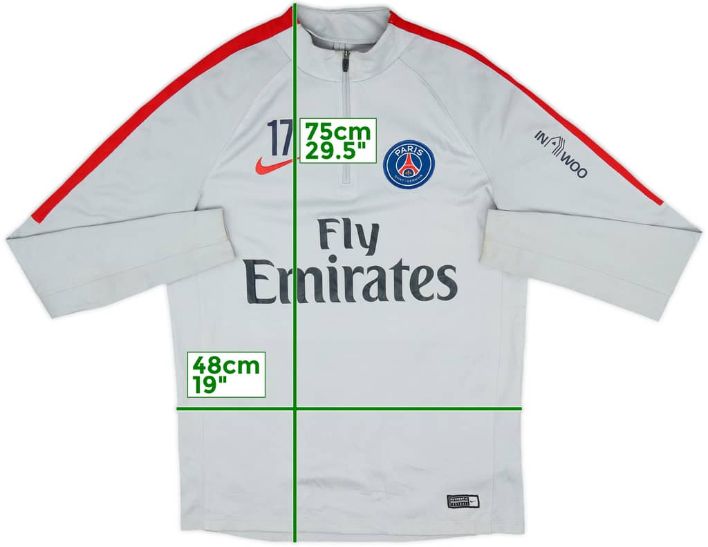 2017-18 Paris Saint-Germain Player Issue Nike 1/4 Zip Drill Top #17 - 6/10 - (M)