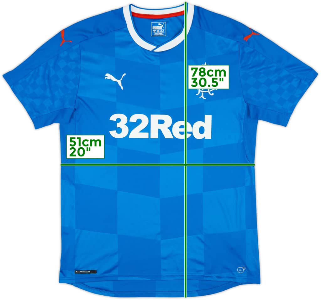 2016-18 Rangers Home Shirt - 8/10 - (L)