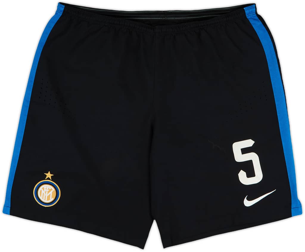 2014-15 Inter Milan Player Issue Home Shorts #5 - 7/10 - (L)