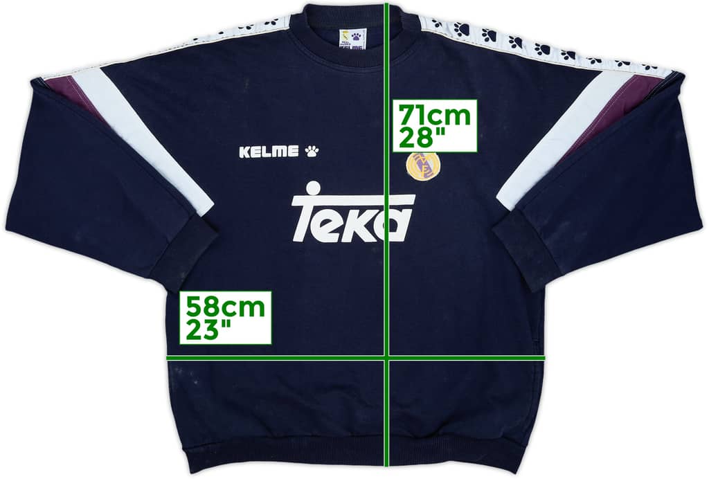 1996-97 Real Madrid Kelme Sweat Top - 6/10 - (XL)