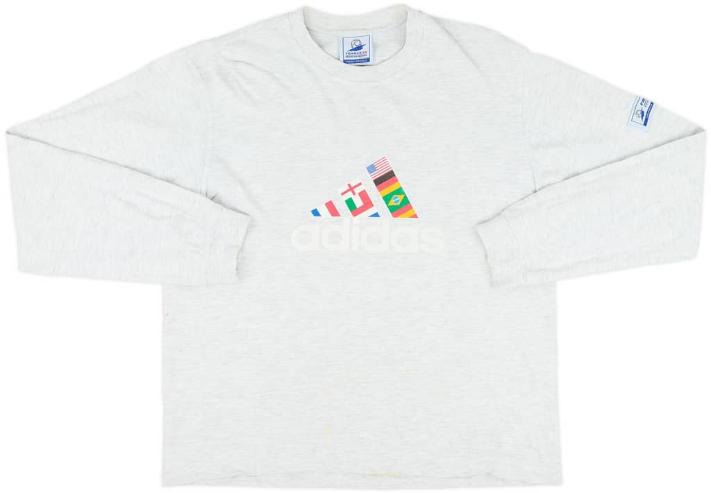 1998 Coupe Du Monde adidas Cotton L/S Tee - 9/10 - (S)