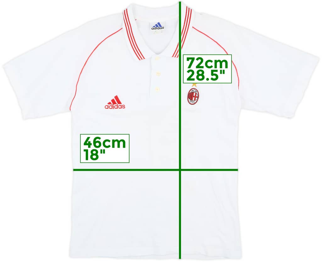 1998-99 AC Milan adidas Polo Shirt - 7/10 - (XS)