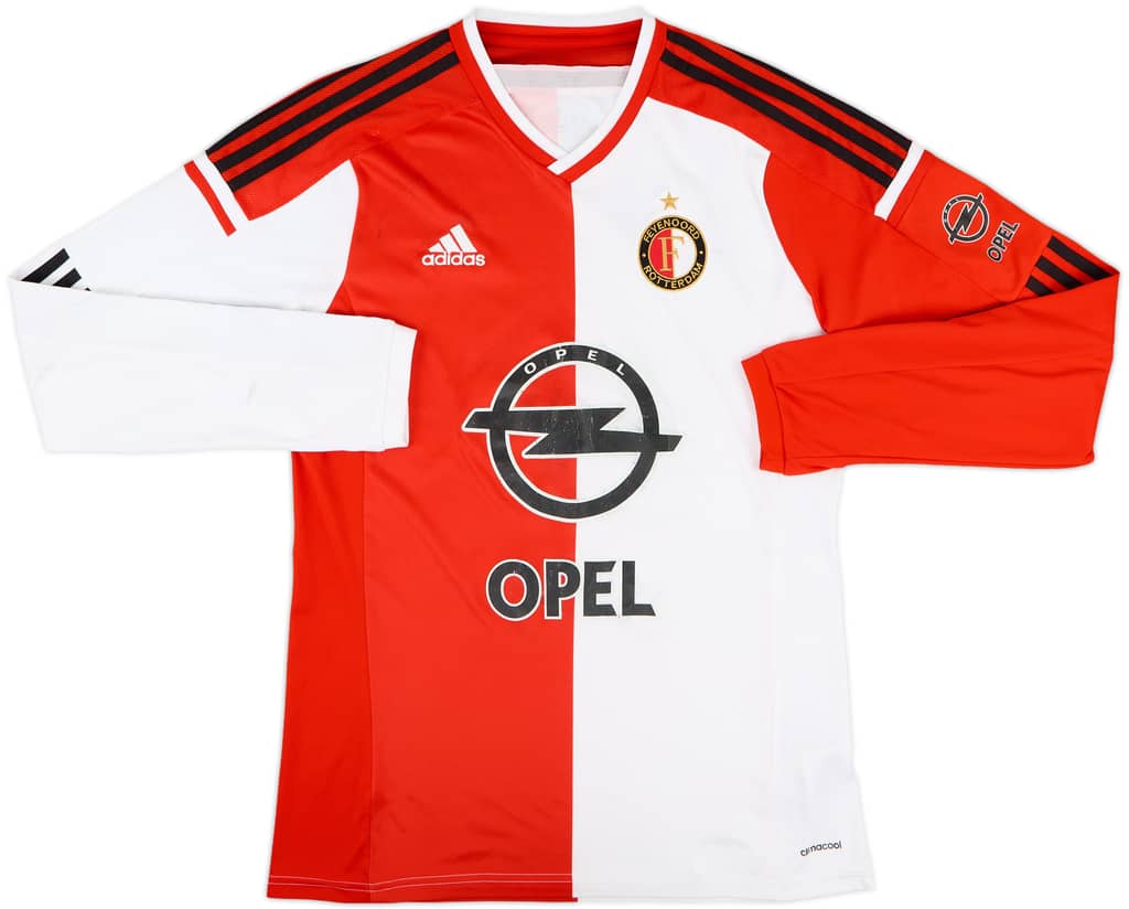 2014-15 Feyenoord Home L/S Shirt - 6/10 - (L)