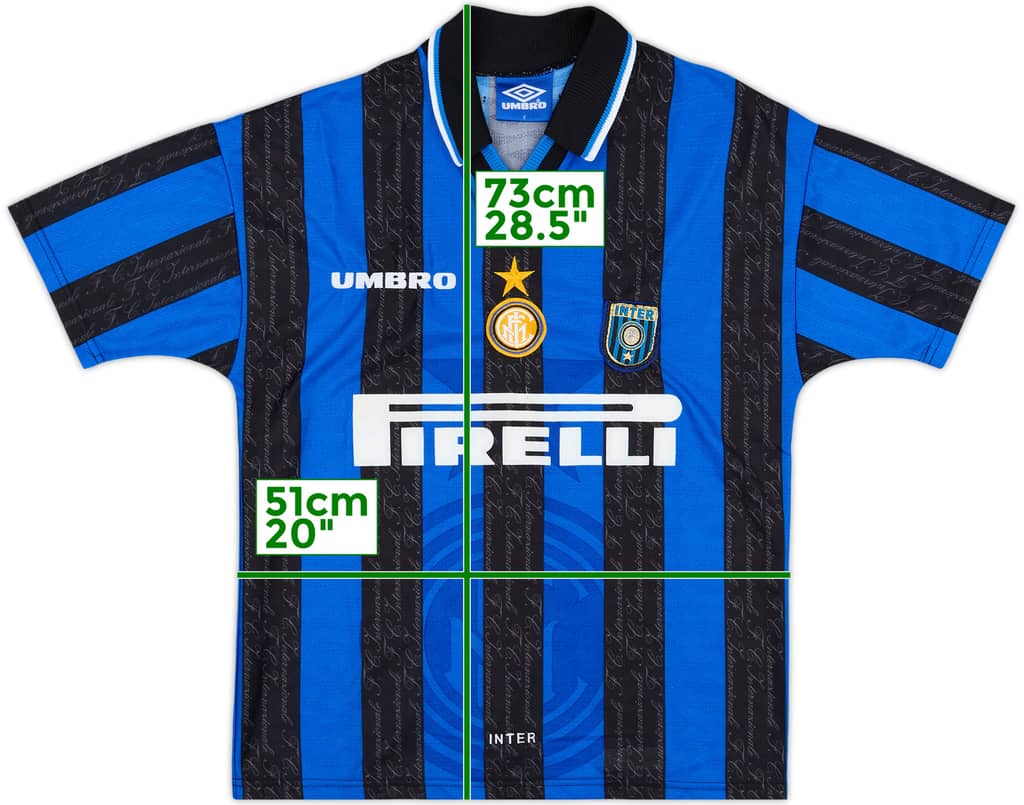 1997-98 Inter Milan Home Shirt - 9/10 - (Y)