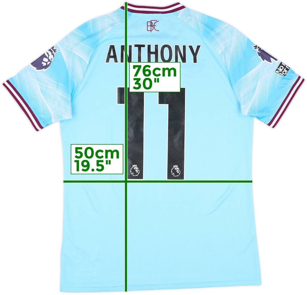 2025-26 Burnley Match Issue Away Shirt Anthony #11