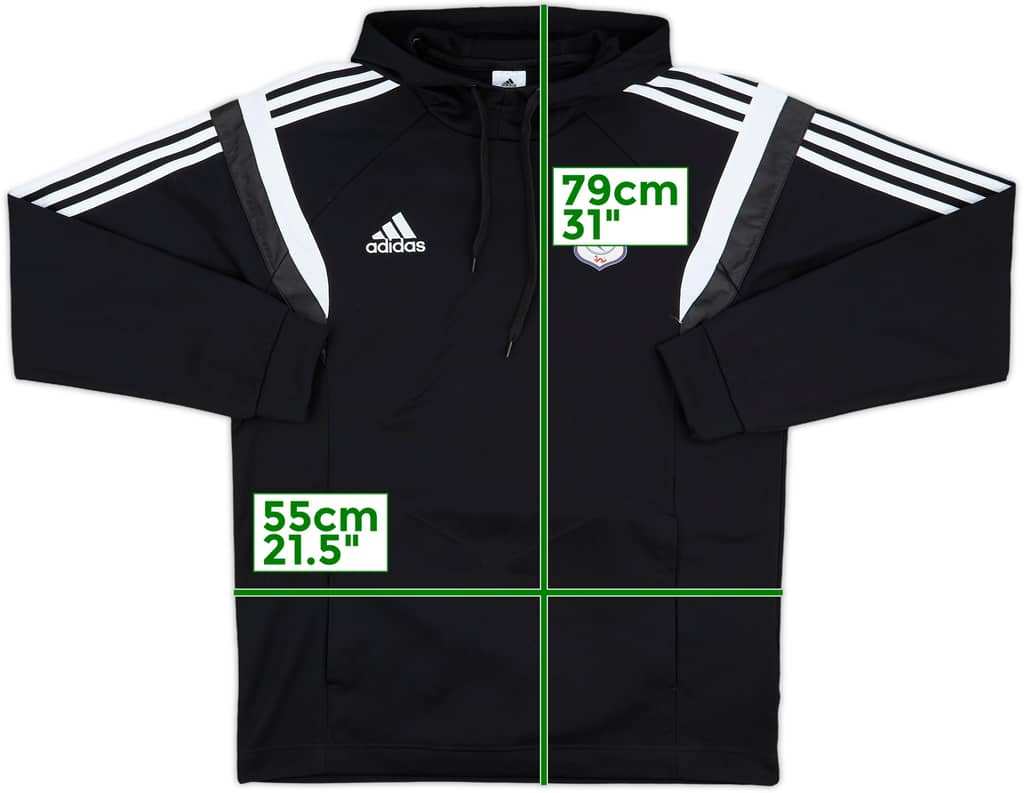 2014-15 Cardiff City adidas Hooded Sweat Top - 8/10 - (L)