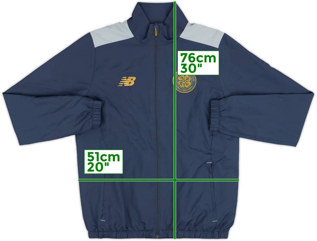 2017-18 Celtic New Balance Hooded Track Jacket - 9/10 - (S)