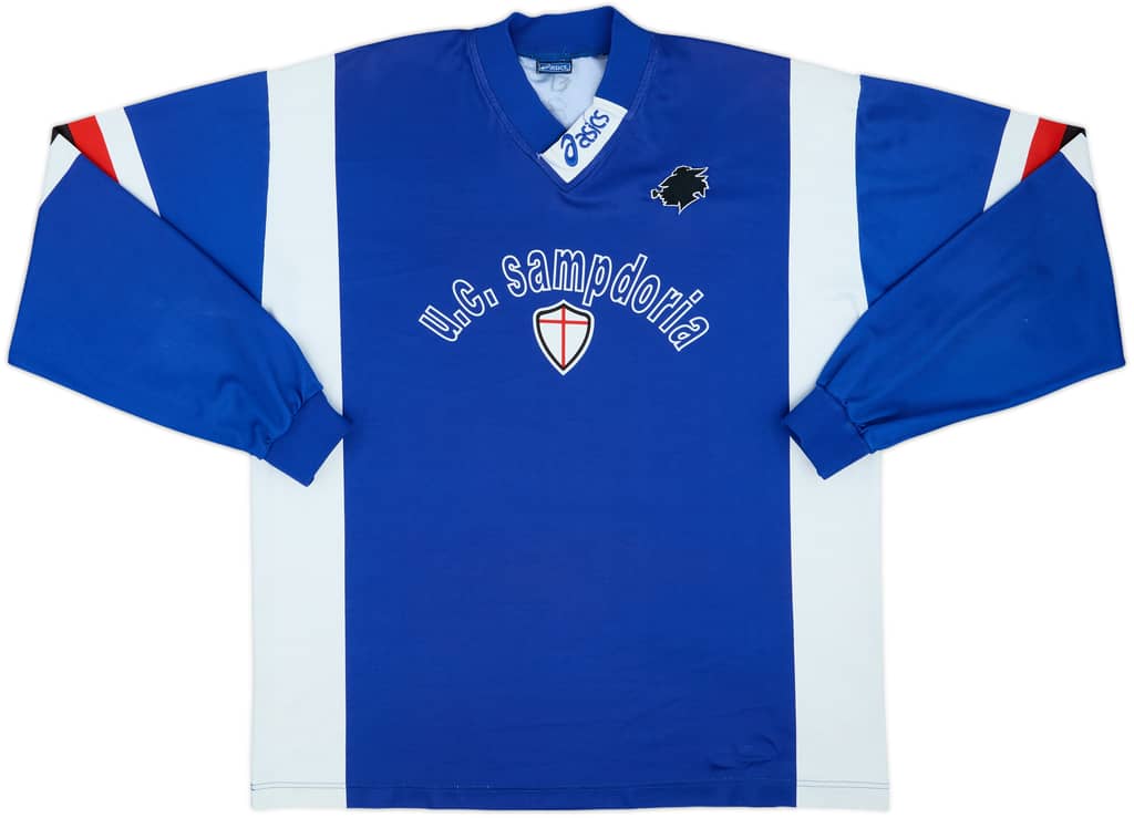 1996-97 Sampdoria Asics Training L/S Shirt - 8/10 - (XXL)