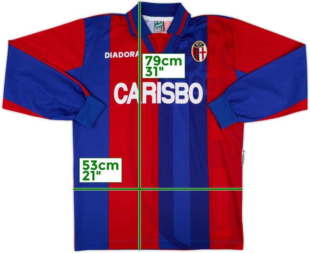 1996-97 Bologna Home L/S Shirt - 8/10 - (L)