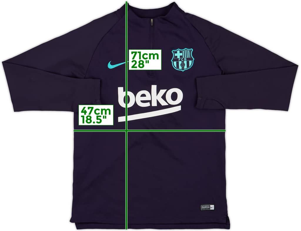 2018-19 Barcelona Nike 1/4 Zip Drill Top - 8/10 - (M)