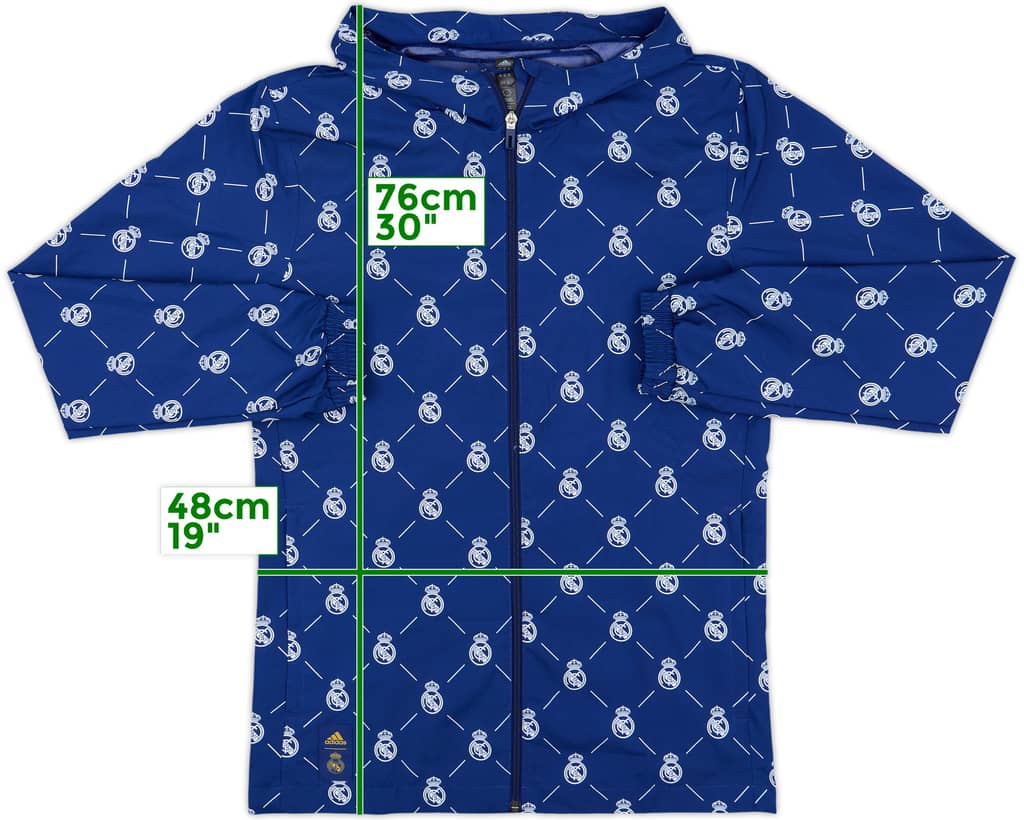 2022-23 Real Madrid adidas Hooded Rain Jacket - 10/10 - (XS)