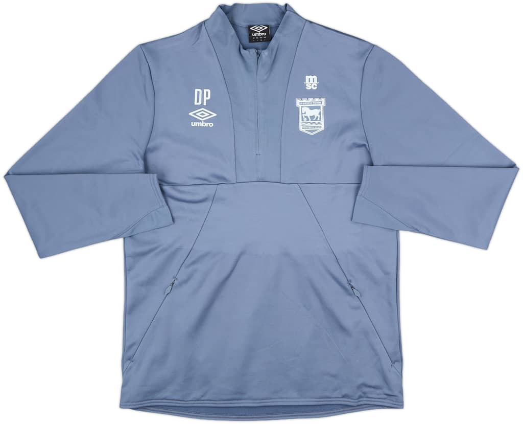 2018-19 Ipswich Umbro Staff Issue 1/4 Zip Drill Top DP - 5/10 - (L)