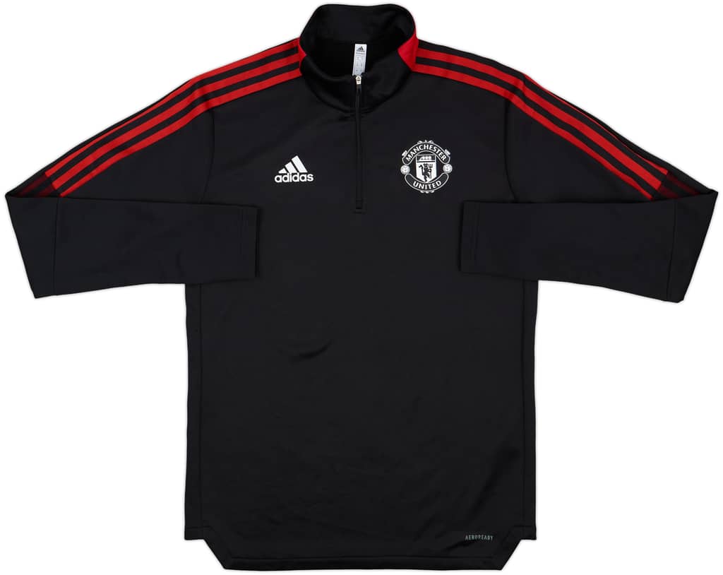 2021-22 Manchester United adidas 1/4 Drill Top - 9/10 - (M)