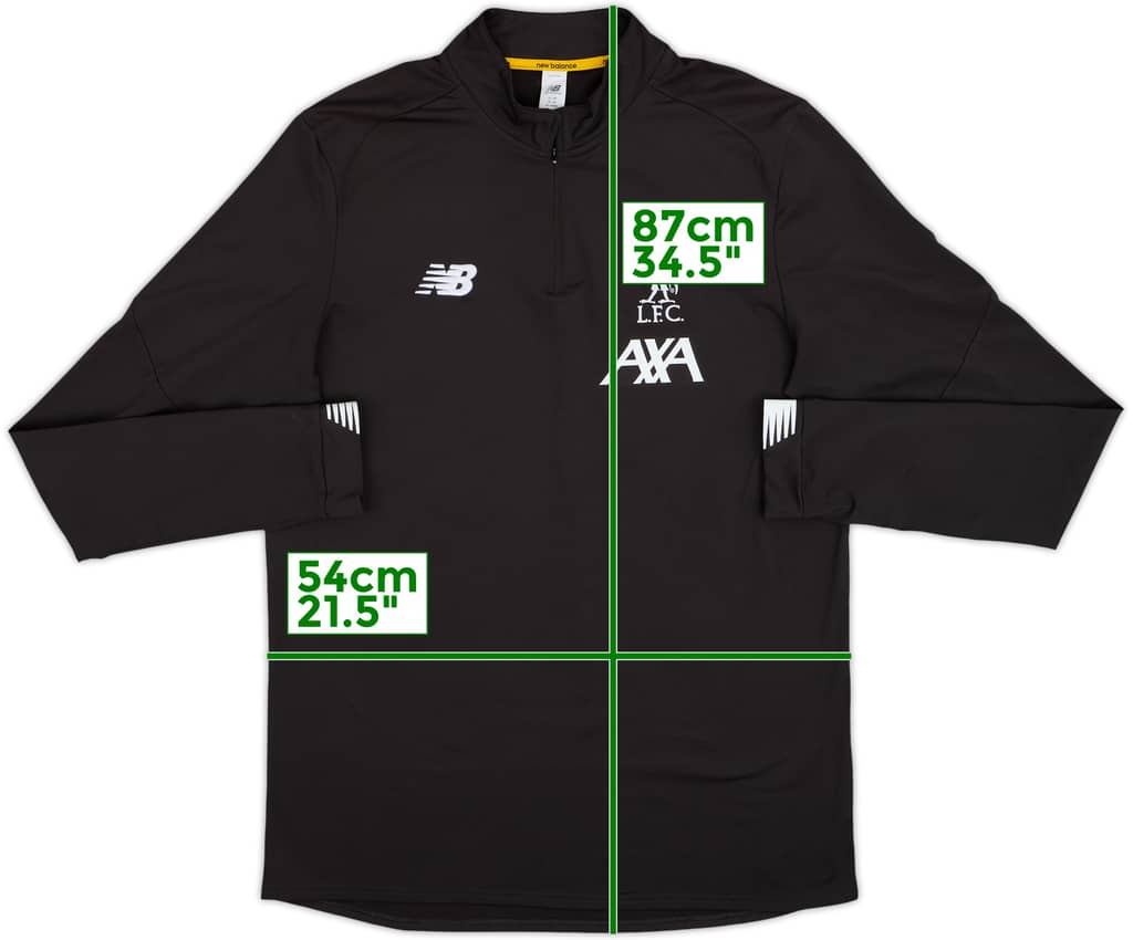 2019-20 Liverpool New Balance 1/4 Zip Sweat Top - 9/10 - (XL)