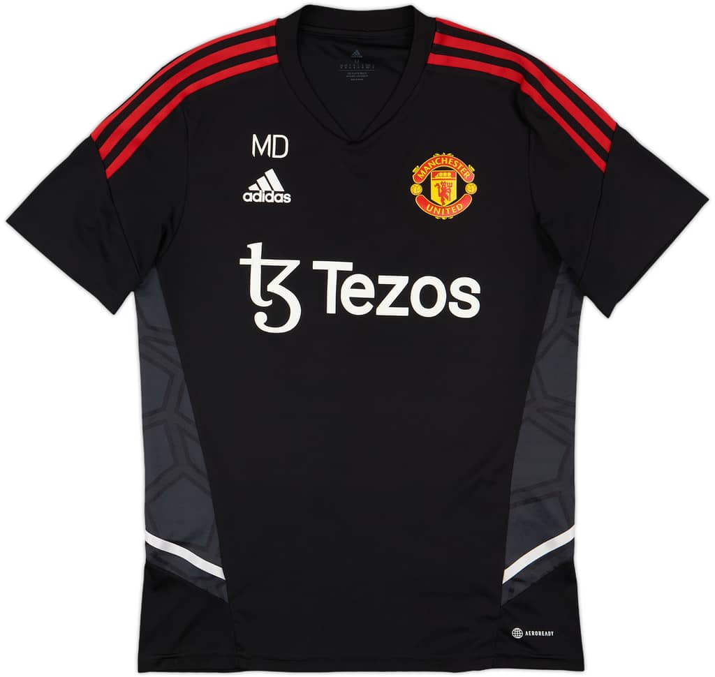 2022-23 Manchestr United Staff Issue adidas Training Shirt MD - 9/10 - (M)