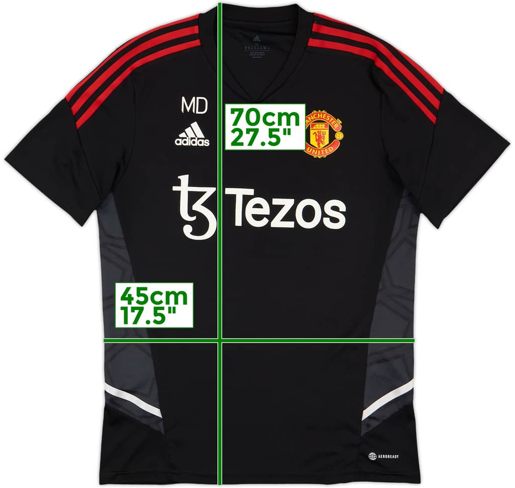 2022-23 Manchestr United Staff Issue adidas Training Shirt MD - 9/10 - (M)