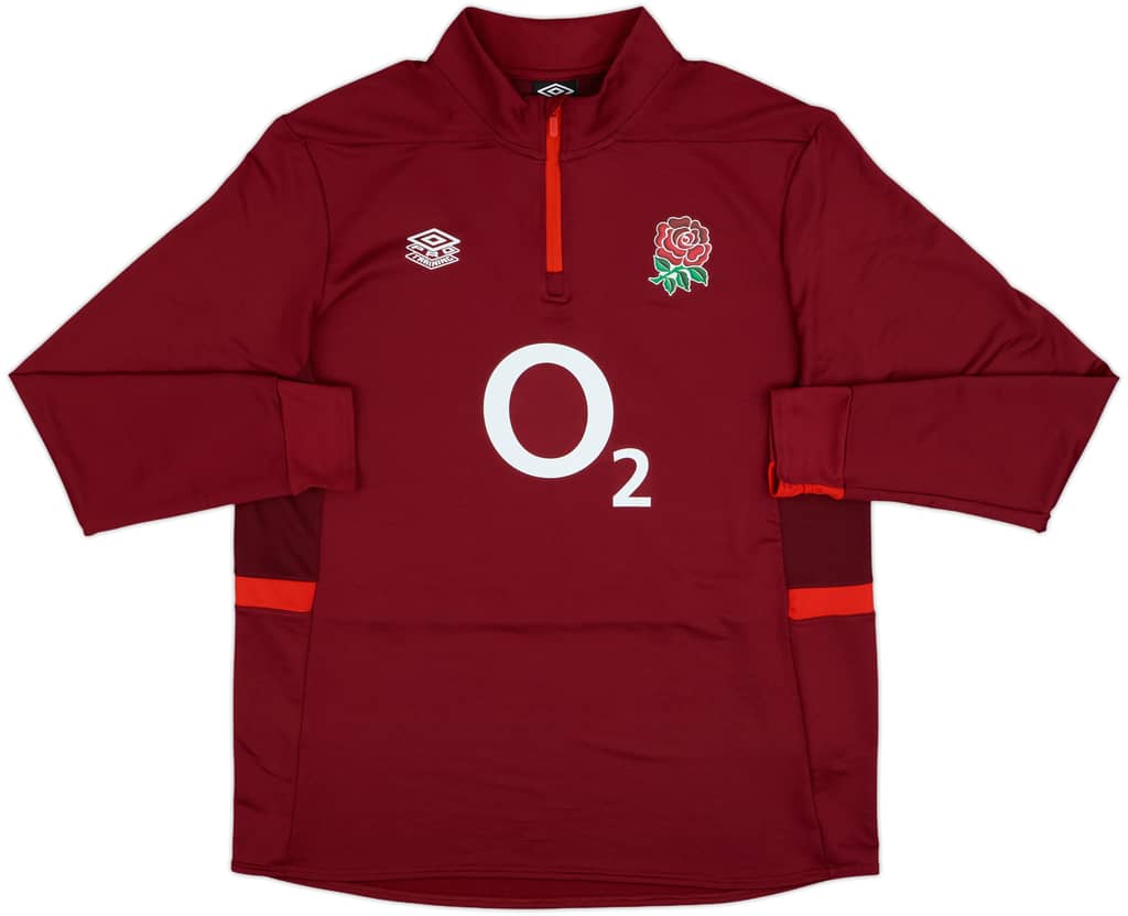 2020-21 England Rugby Umbro 1/4 Zip Training Top - 9/10 - (XL)