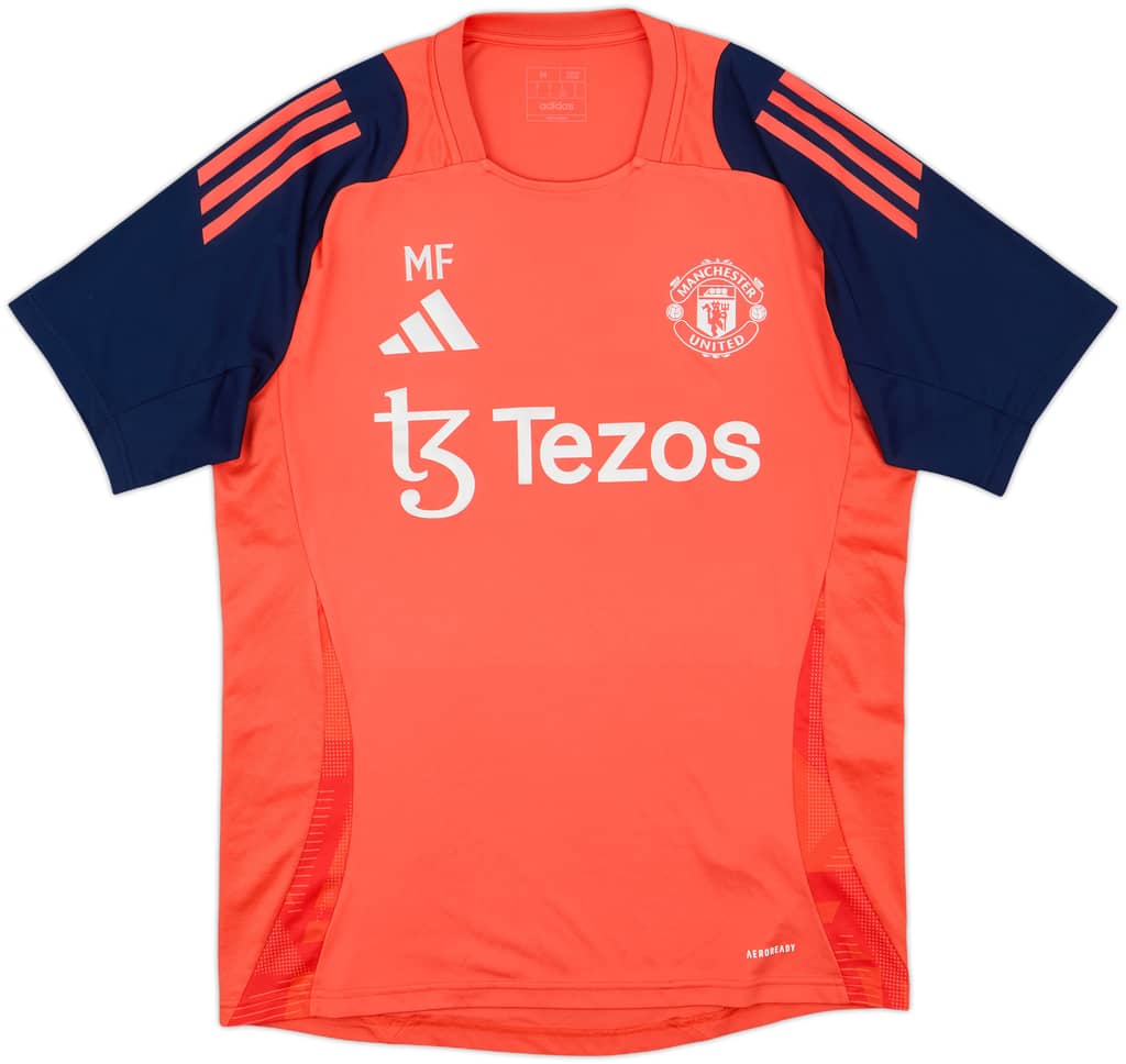 2024-25 Manchester United Staff Issue adidas Training Shirt 'MF' - 9/10 - (M)