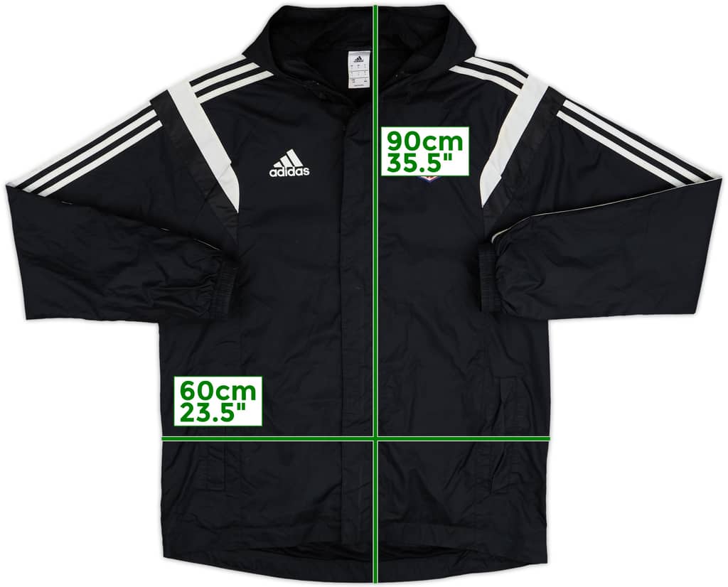2014-15 Cardiff City adidas Hooded Rain Jacket - 7/10 - (L)
