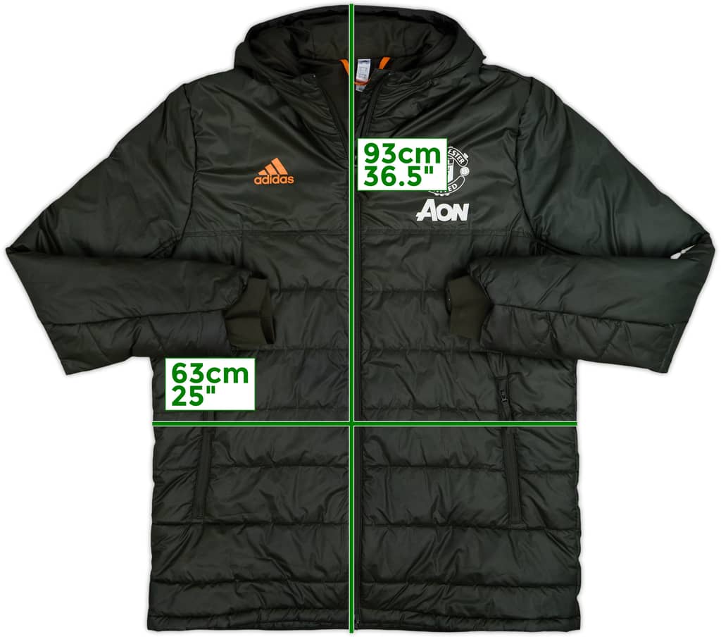 2020-21 Manchester United adidas Padded Bench Coat - 7/10 - (XL)