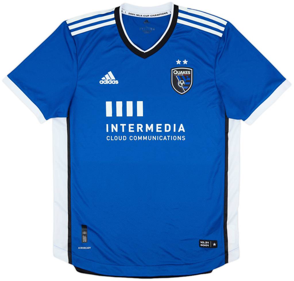 2021-22 San Jose Earthquakes Authentic Home Shirt - 8/10 - (L)