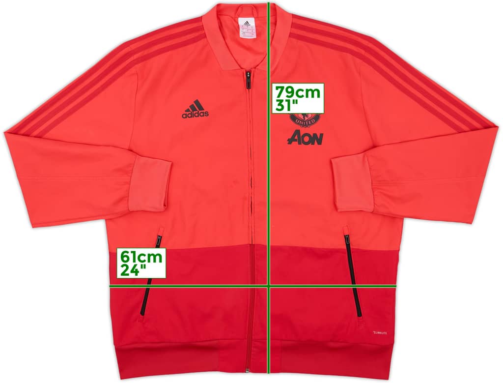 2018-19 Manchester United adidas Track Jacket - 8/10 - (XL)