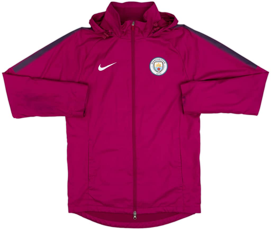 2017-18 Manchester City Nike Hooded Rain Jacket - 10/10 - (M)
