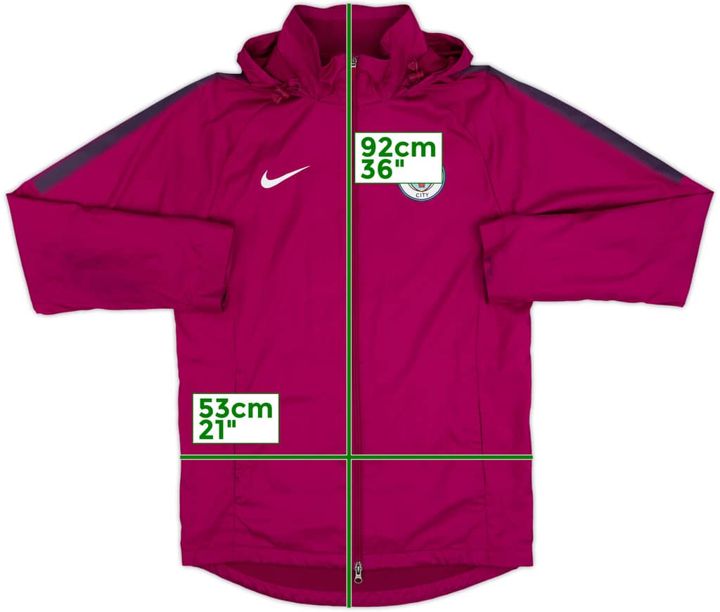 2017-18 Manchester City Nike Hooded Rain Jacket - 10/10 - (M)