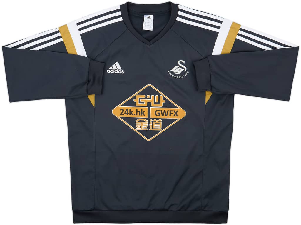 2014-15 Swansea City adidas Sweat Top - 9/10 - (L)