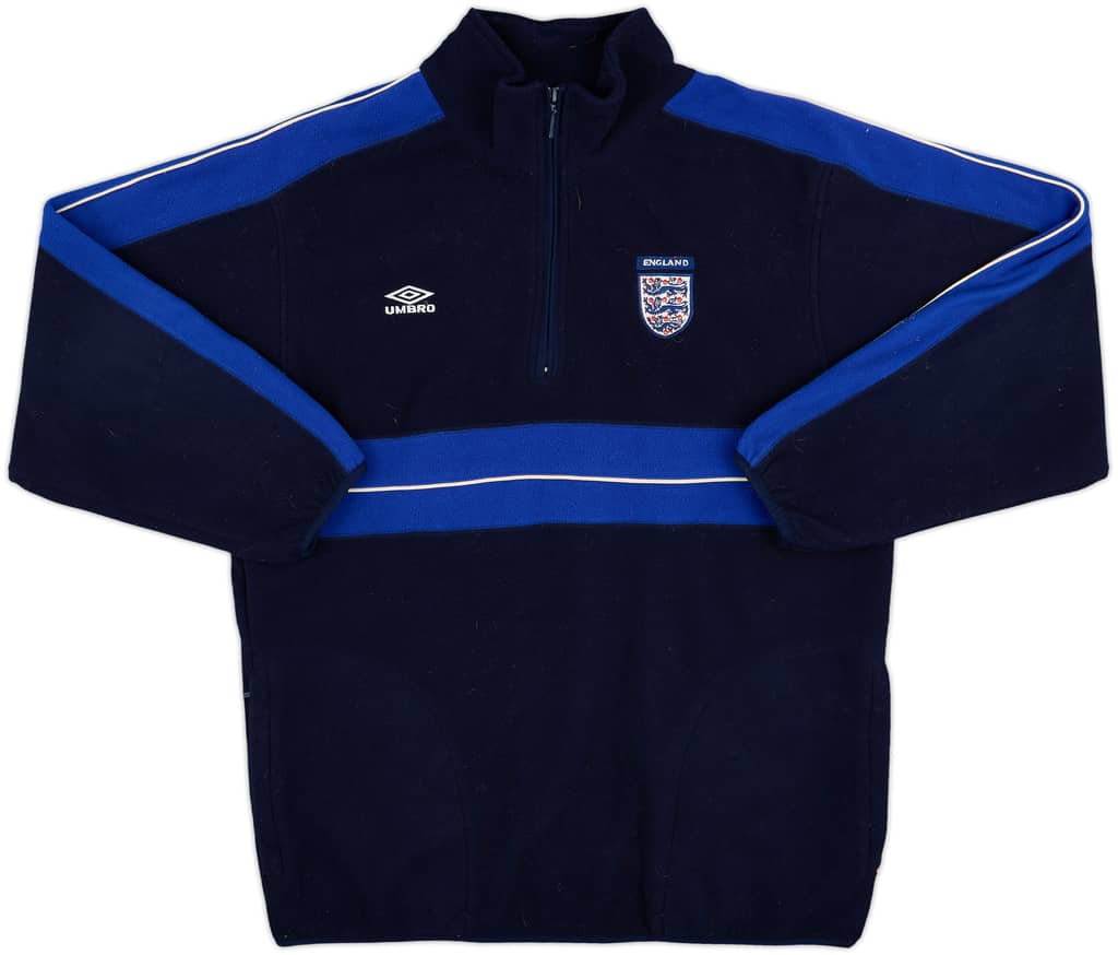2000-02 England Umbro 1/4 Zip Fleece Top - 8/10 - (M)