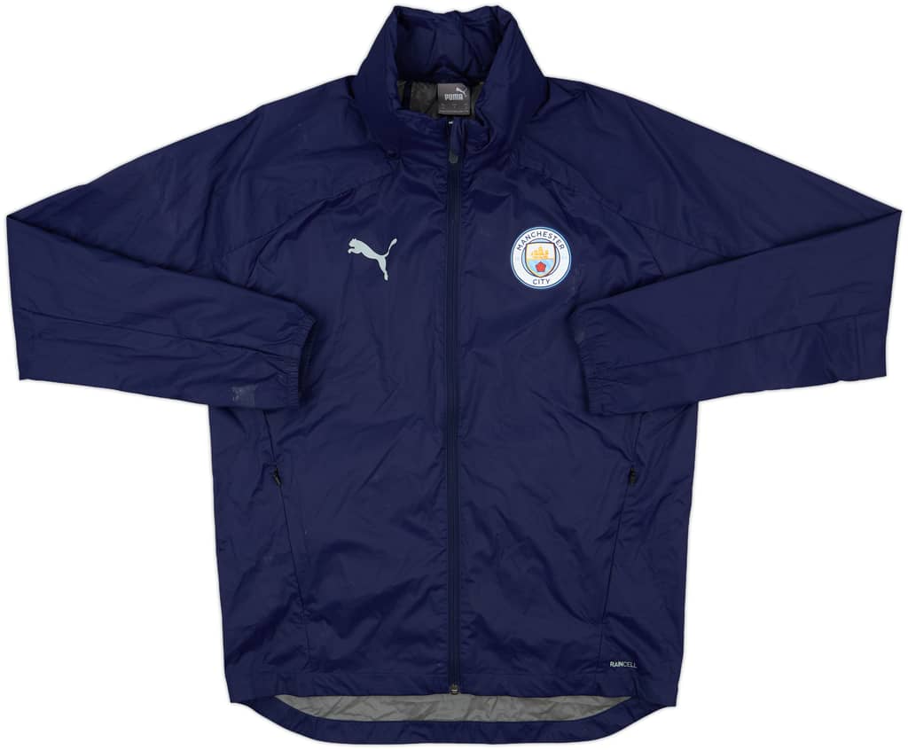 2021-22 Manchester City Puma Hooded Rain Coat - 9/10 - (S)