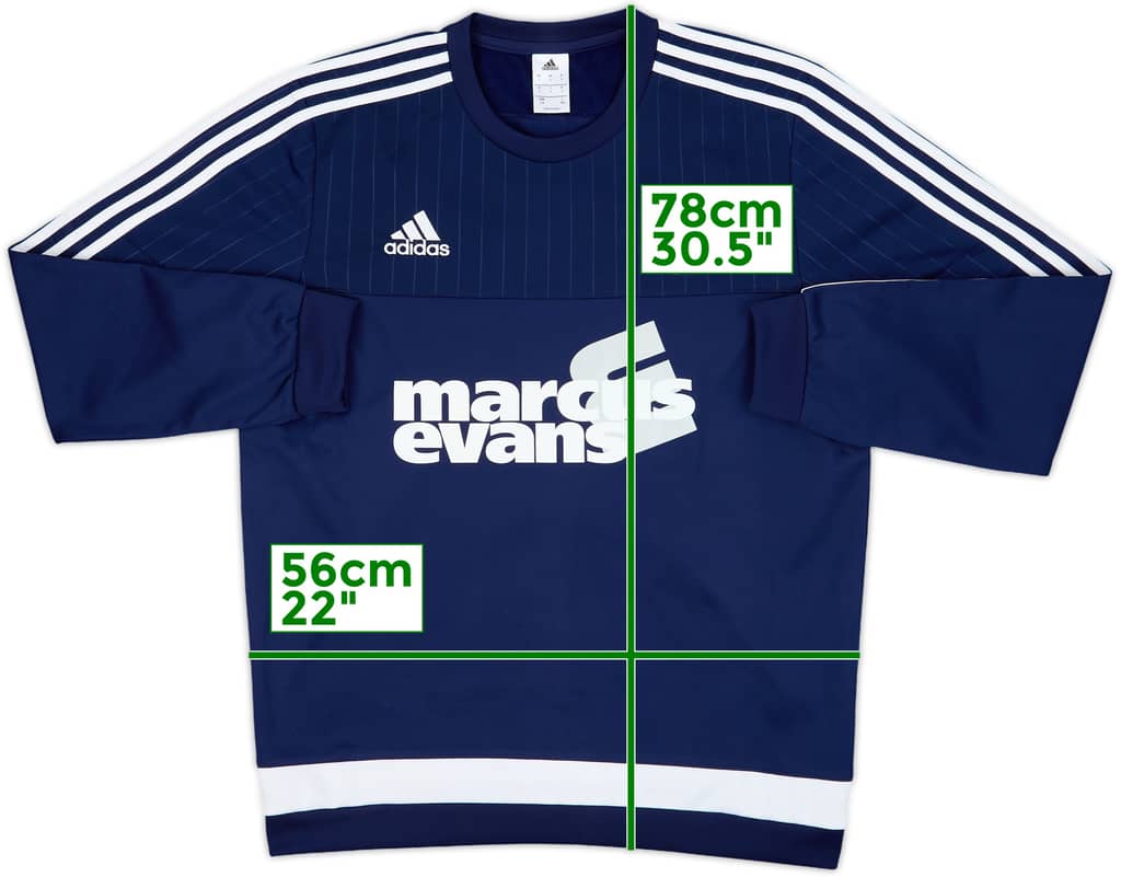2015-16 Ipswich adidas Sweat Top - 9/10 - (L)
