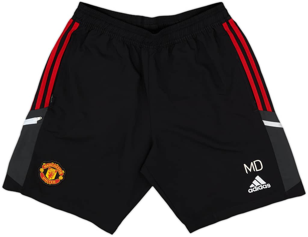 2022-23 Manchester United adidas Staff Issue Training Shorts MD - 9/10 - (M)