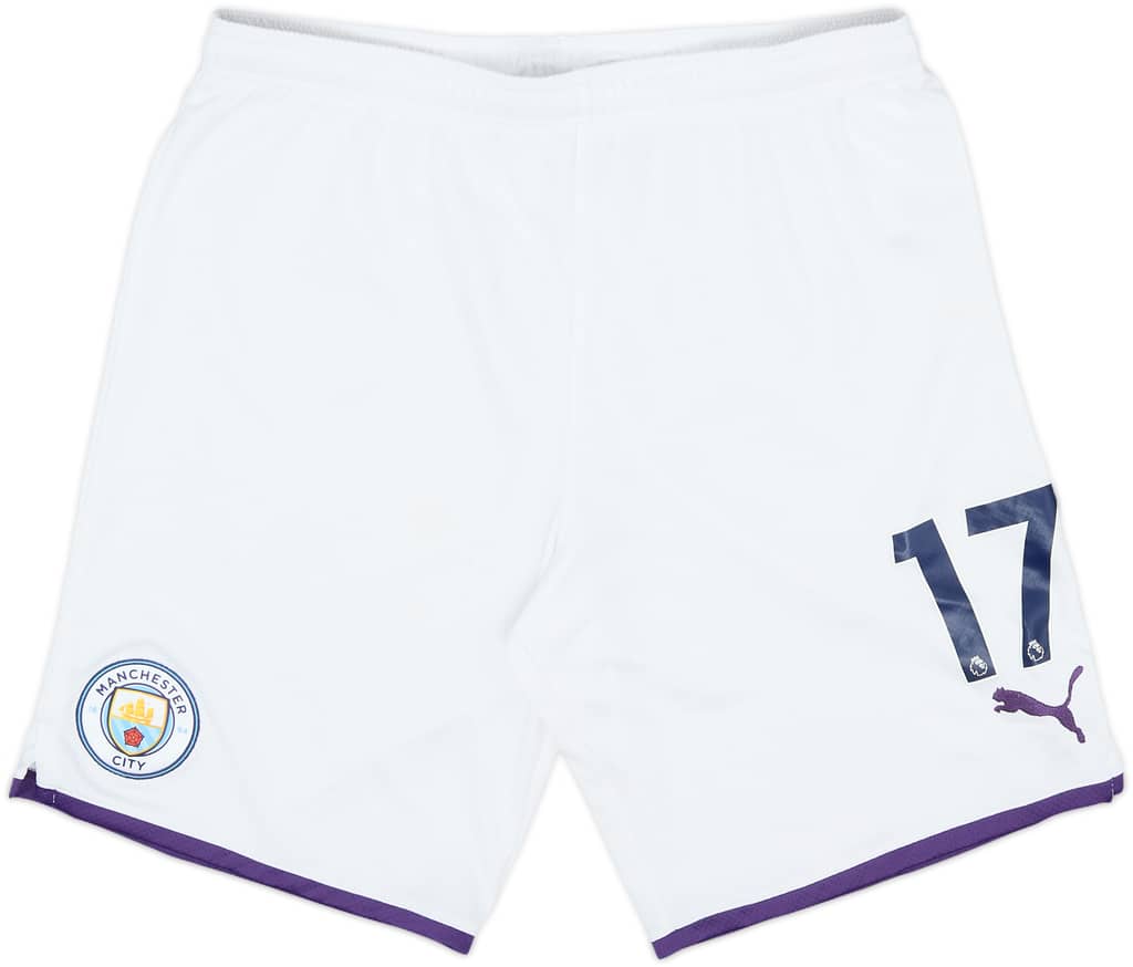 2019-20 Manchester City Player Issue Home Shorts #17 - 7/10 - (M)