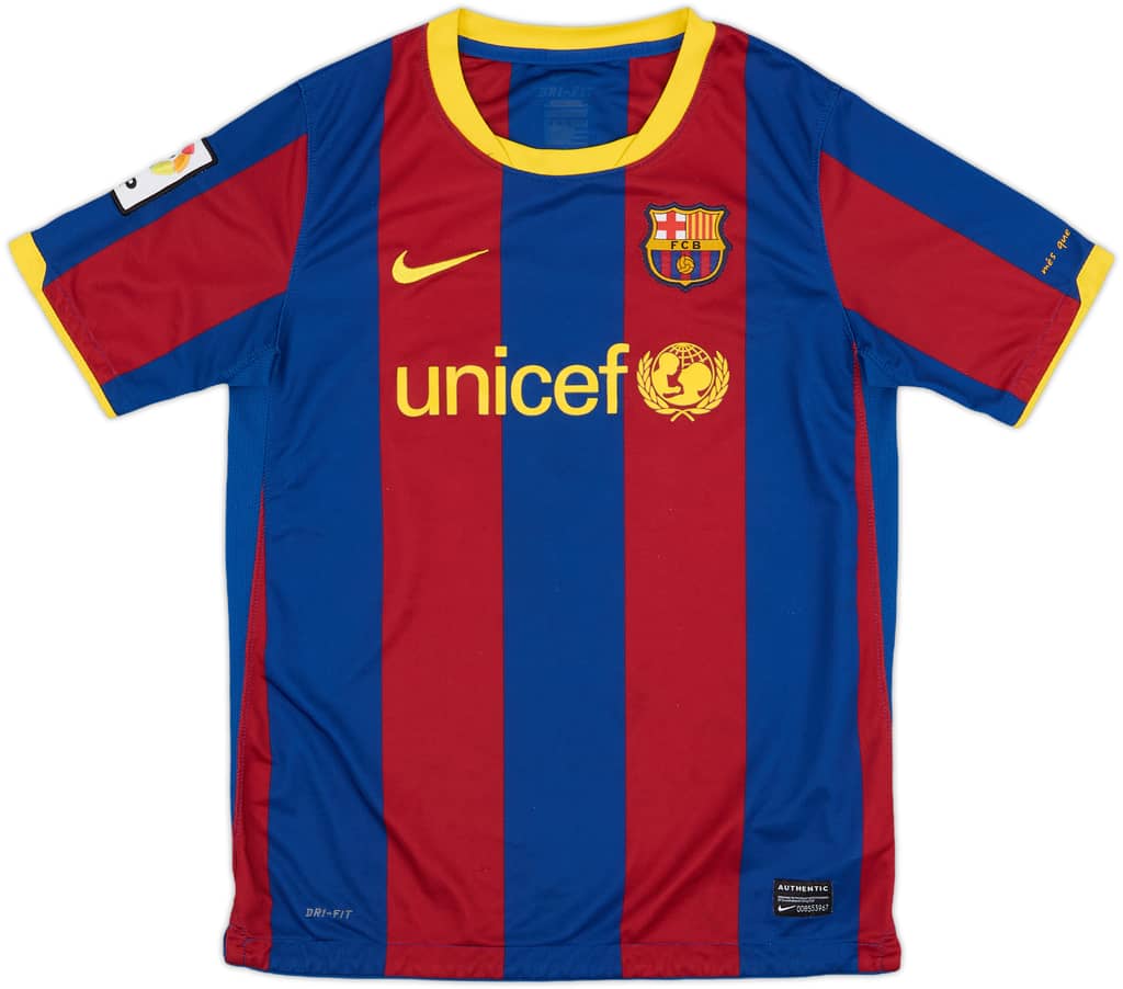 2010-11 Barcelona Home Shirt - 8/10 - (L.Boys)