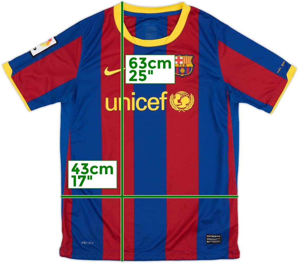 2010-11 Barcelona Home Shirt - 8/10 - (L.Boys)