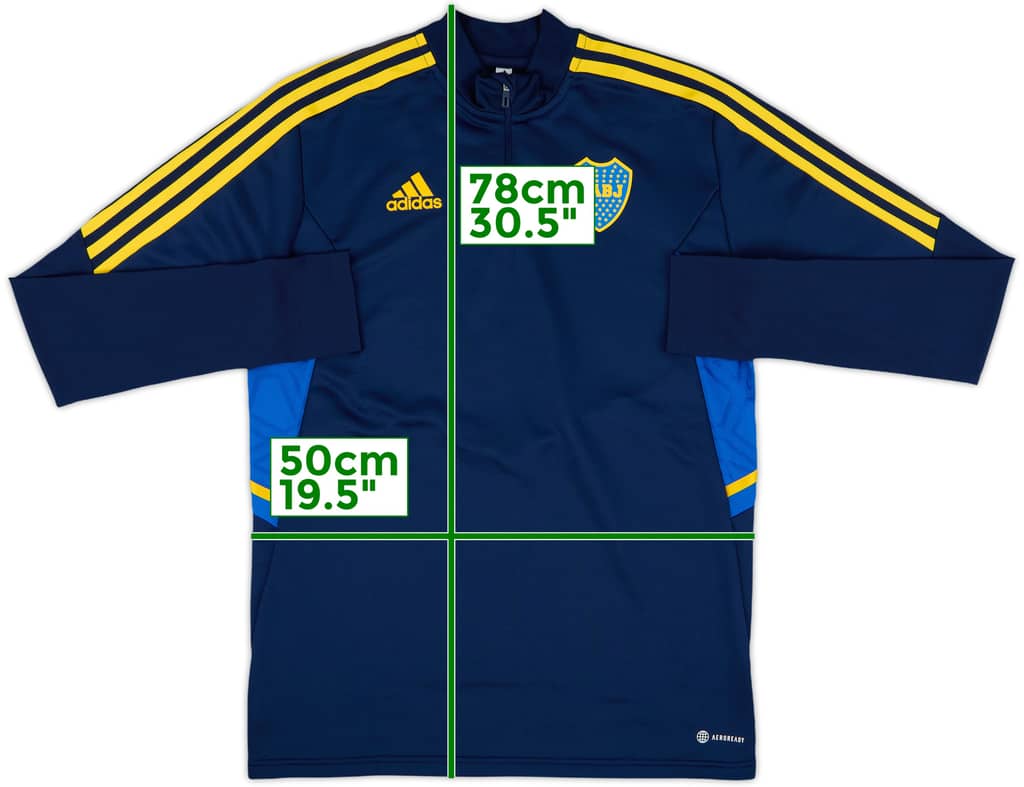 2022 Boca Juniors adidas 1/4 Zip Training Top - 10/10 - (M)