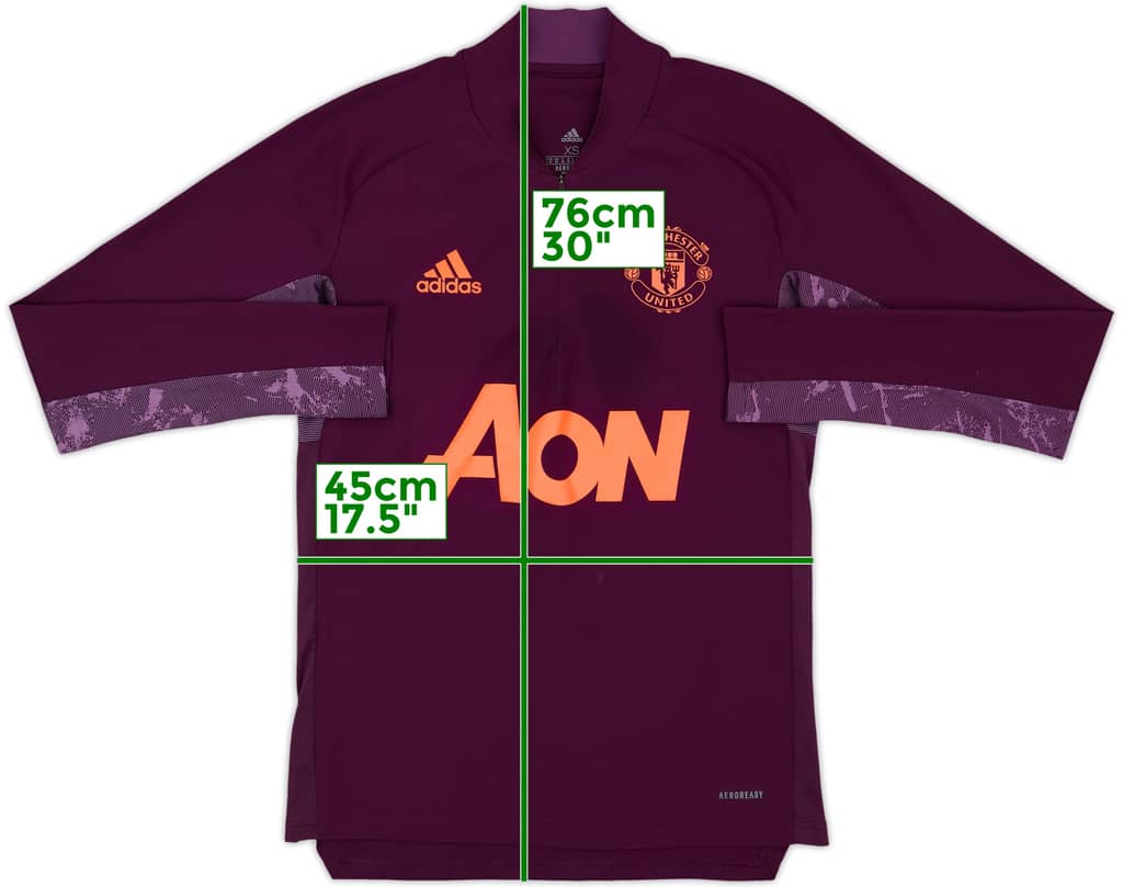 2020-21 Manchester United adidas 1/4 Zip Drill Top - 7/10 - (XS)