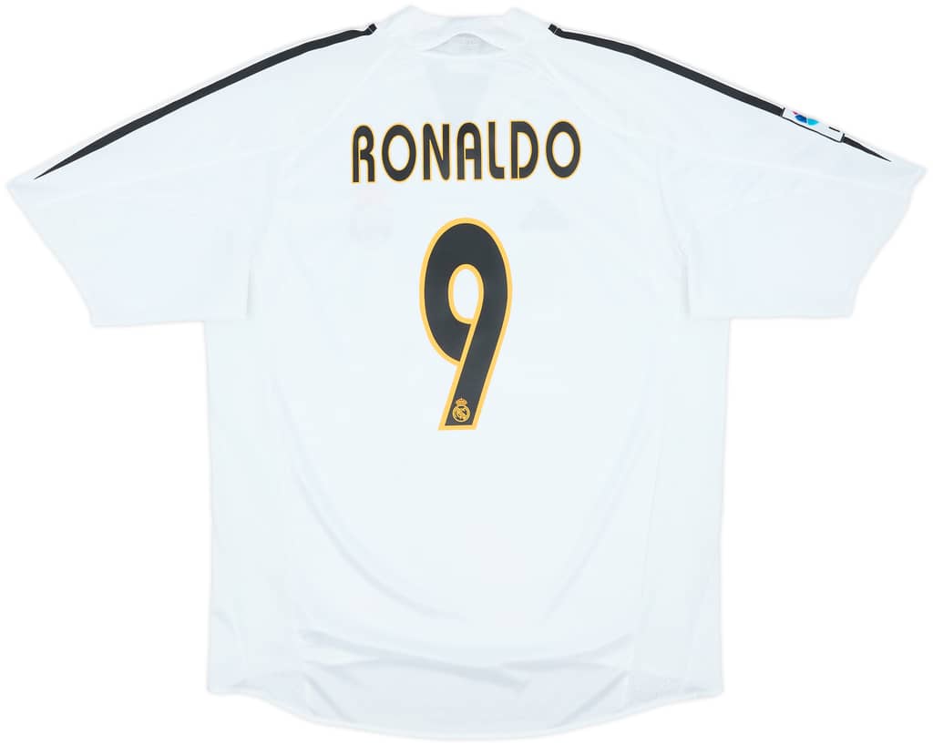 2004-05 Real Madrid Home Shirt Ronaldo #9 - 6/10 - (S)